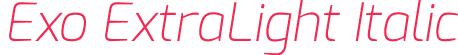 Exo ExtraLight Italic